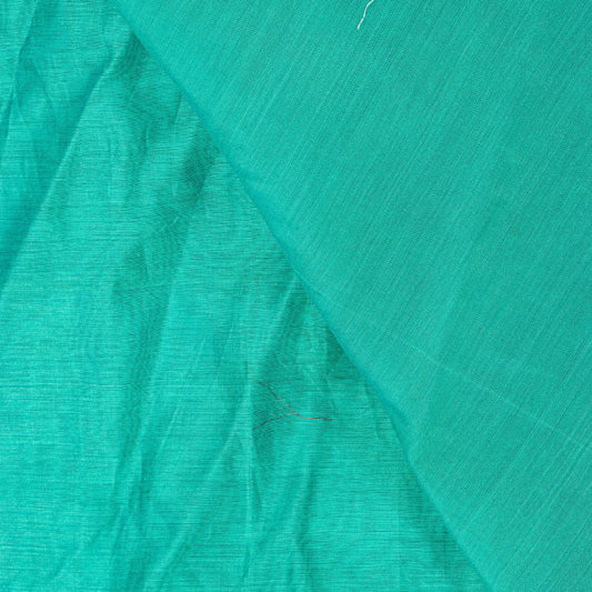 Sanskriti Vintage Long Dupatta Stole Cotton Silk Green/Purple Woven Zari Scarves