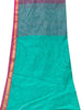 Sanskriti Vintage Long Dupatta Stole Cotton Silk Green/Purple Woven Zari Scarves