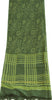 Sanskriti Vintage Long Green Dupatta/Stole Cotton Silk Hijab Printed Scarves