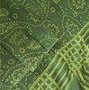 Sanskriti Vintage Long Green Dupatta/Stole Cotton Silk Hijab Printed Scarves