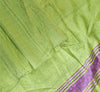 Sanskriti Vintage Long Dupatta Stole Pure Silk Green Hijab Woven Wrap Scarves