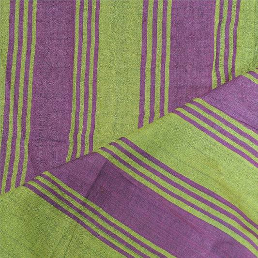 Sanskriti Vintage Long Dupatta Stole Pure Silk Green Hijab Woven Wrap Scarves