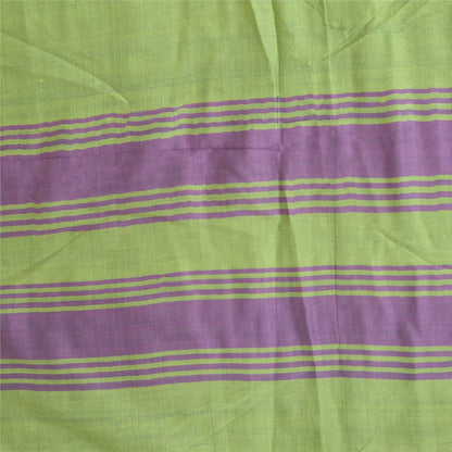 Sanskriti Vintage Long Dupatta Stole Pure Silk Green Hijab Woven Wrap Scarves