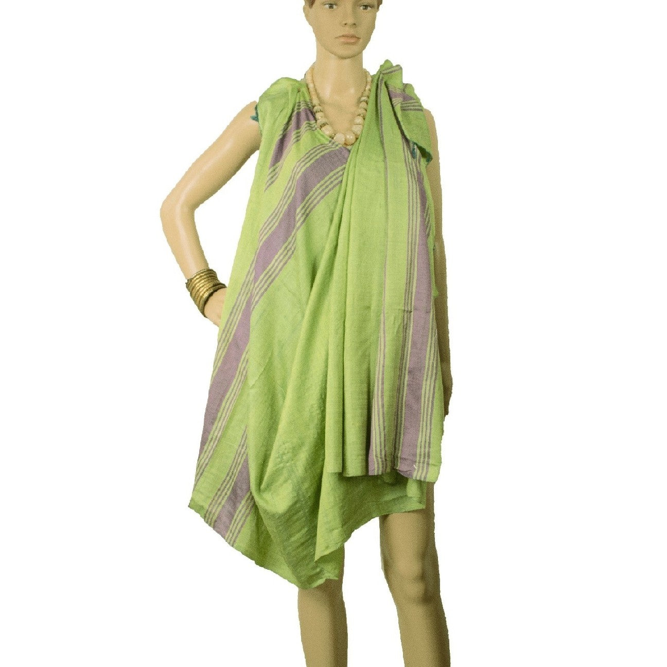 Sanskriti Vintage Long Dupatta Stole Pure Silk Green Hijab Woven Wrap Scarves