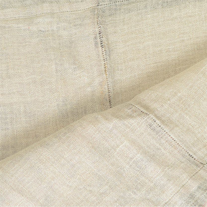 Sanskriti Vintage Long Dupatta Stole Pure Cotton Ivory Kalamkari Patch Wok Hijab