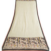 Sanskriti Vintage Long Dupatta Stole Pure Cotton Ivory Kalamkari Patch Wok Hijab
