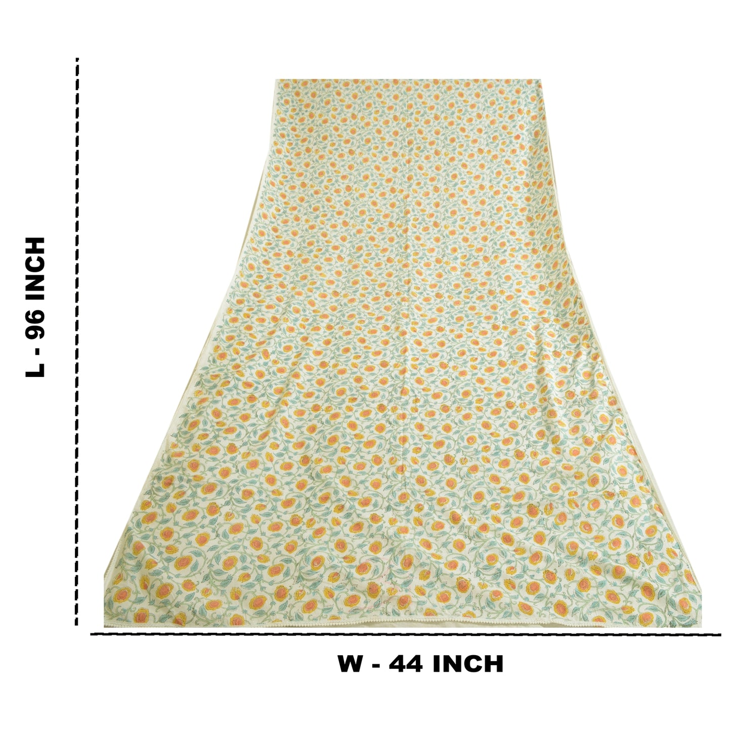 Sanskriti Vintage Long Dupatta Stole Pure Cotton White Hijab Block Print Scarves