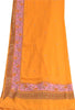 Sanskriti Vintage Long Yellow Dupatta/Stole Pure Georgette Silk Hand Beaded Veil