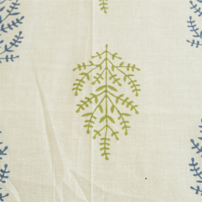 Sanskriti Vintage Long Dupatta Stole Pure Cotton White/Blue Hand-Block Printed