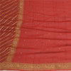 Sanskriti Vintage Long Dark Red Dupatta/Stole Pure Georgette Silk Woven Veil