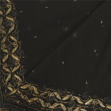 Load image into Gallery viewer, Sanskriti Vintage Dupatta Long Stole Pure Georgette Silk Black Hand Beaded Veil
