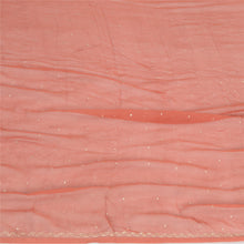 Load image into Gallery viewer, Sanskriti Vintage Dupatta Long Stole Pure Chiffon Silk Brick Red Hand Beaded
