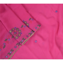 Load image into Gallery viewer, Sanskriti Vintage Dupatta Long Stole Pure Georgette Silk Pink Hand Beaded Veil

