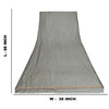 Sanskriti Vintage Long Dupatta Gray Hand Beaded Zardozi Net Mesh Stole Scarves