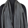 Sanskriti Vintage Long Bollywood Dupatta Gray Pure Cotton Woven Stole Hijab Veil