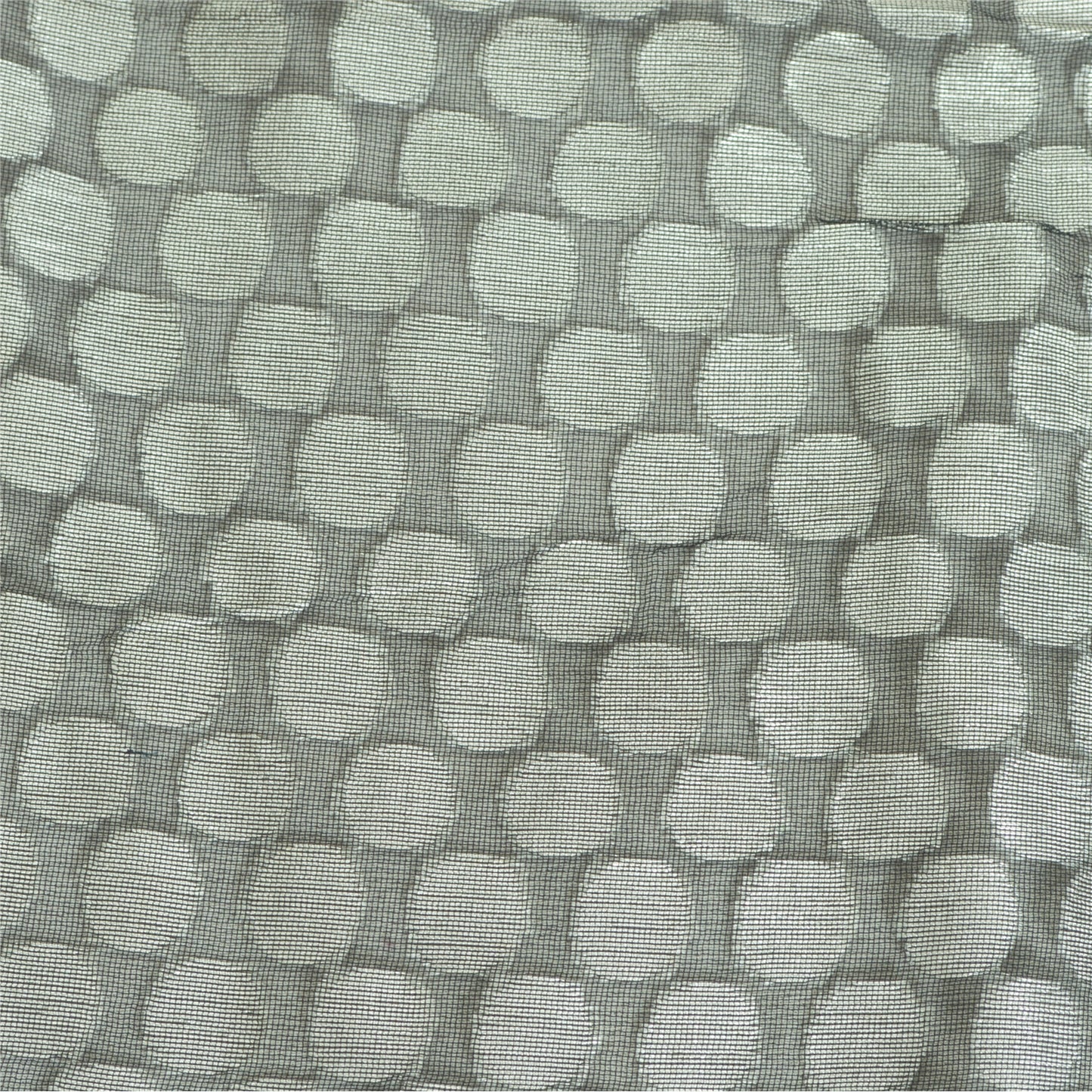 Sanskriti Vintage Long Gray Indian Dupatta Stole Pure Silk Woven Scarves Veil