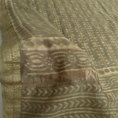 Sanskriti Vintage Long Dupatta/Stole Pure Cotton Hand Block Printed Bagru Veil