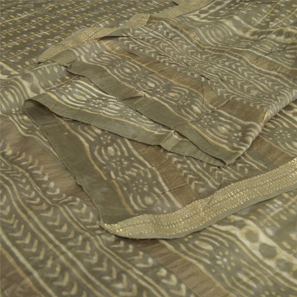 Sanskriti Vintage Long Dupatta/Stole Pure Cotton Hand Block Printed Bagru Veil