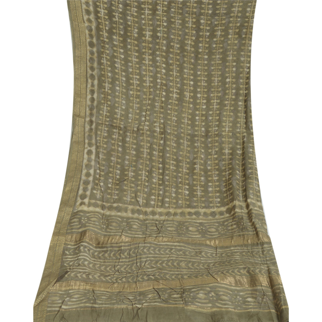 Sanskriti Vintage Long Dupatta/Stole Pure Cotton Hand Block Printed Bagru Veil