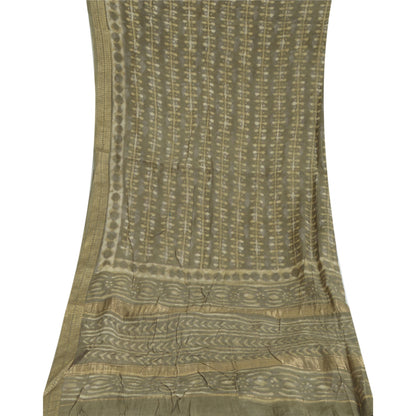 Sanskriti Vintage Long Dupatta/Stole Pure Cotton Hand Block Printed Bagru Veil