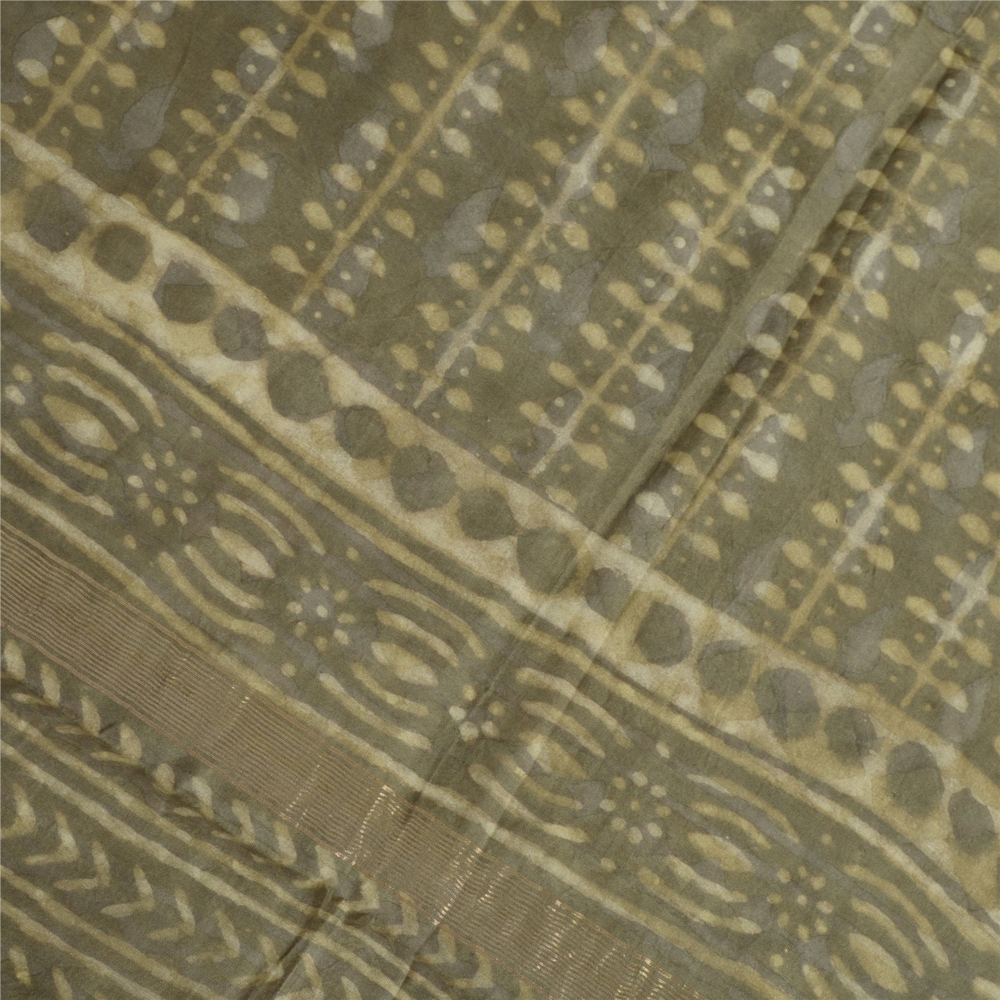 Sanskriti Vintage Long Dupatta/Stole Pure Cotton Hand Block Printed Bagru Veil
