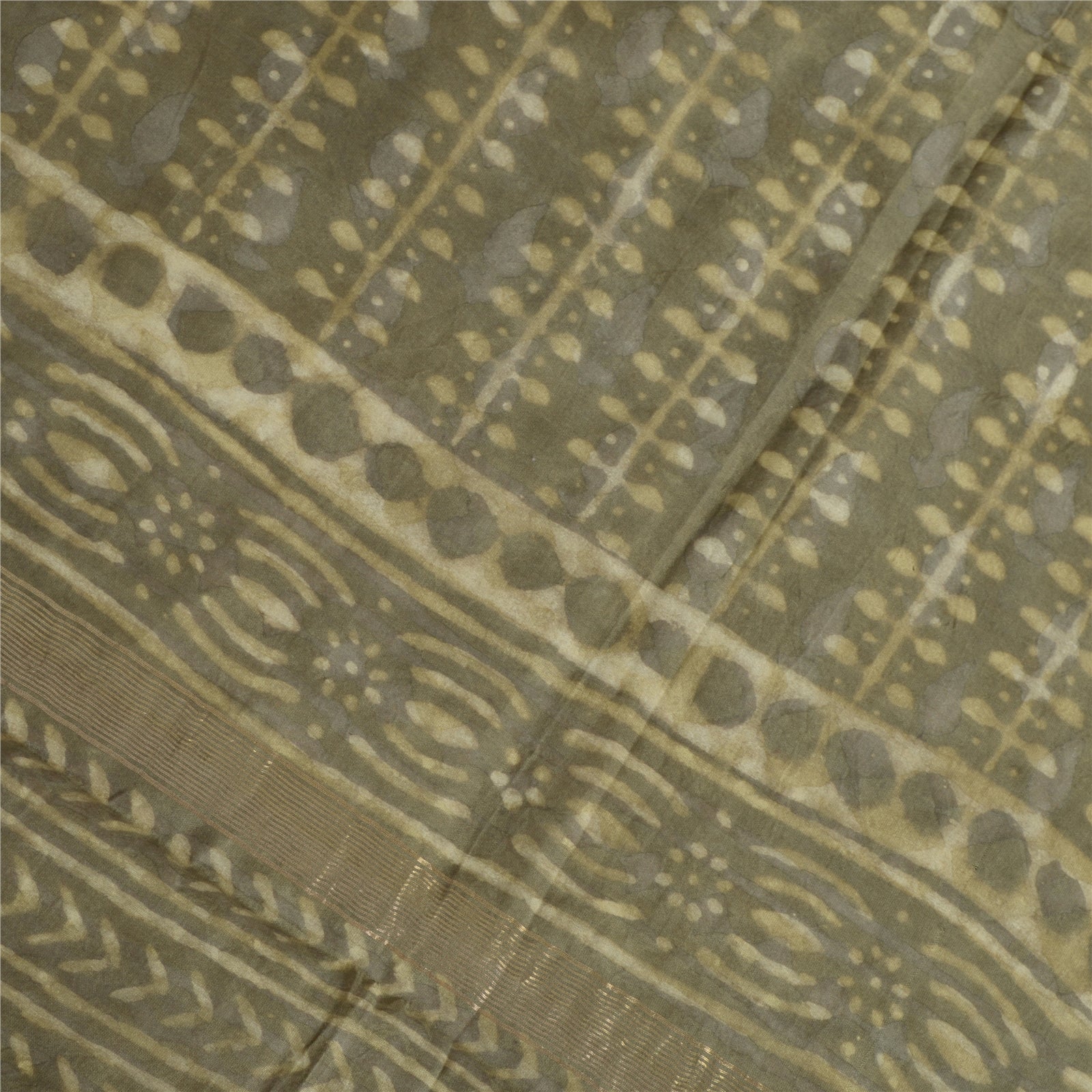Sanskriti Vintage Long Dupatta/Stole Pure Cotton Hand Block Printed Bagru Veil
