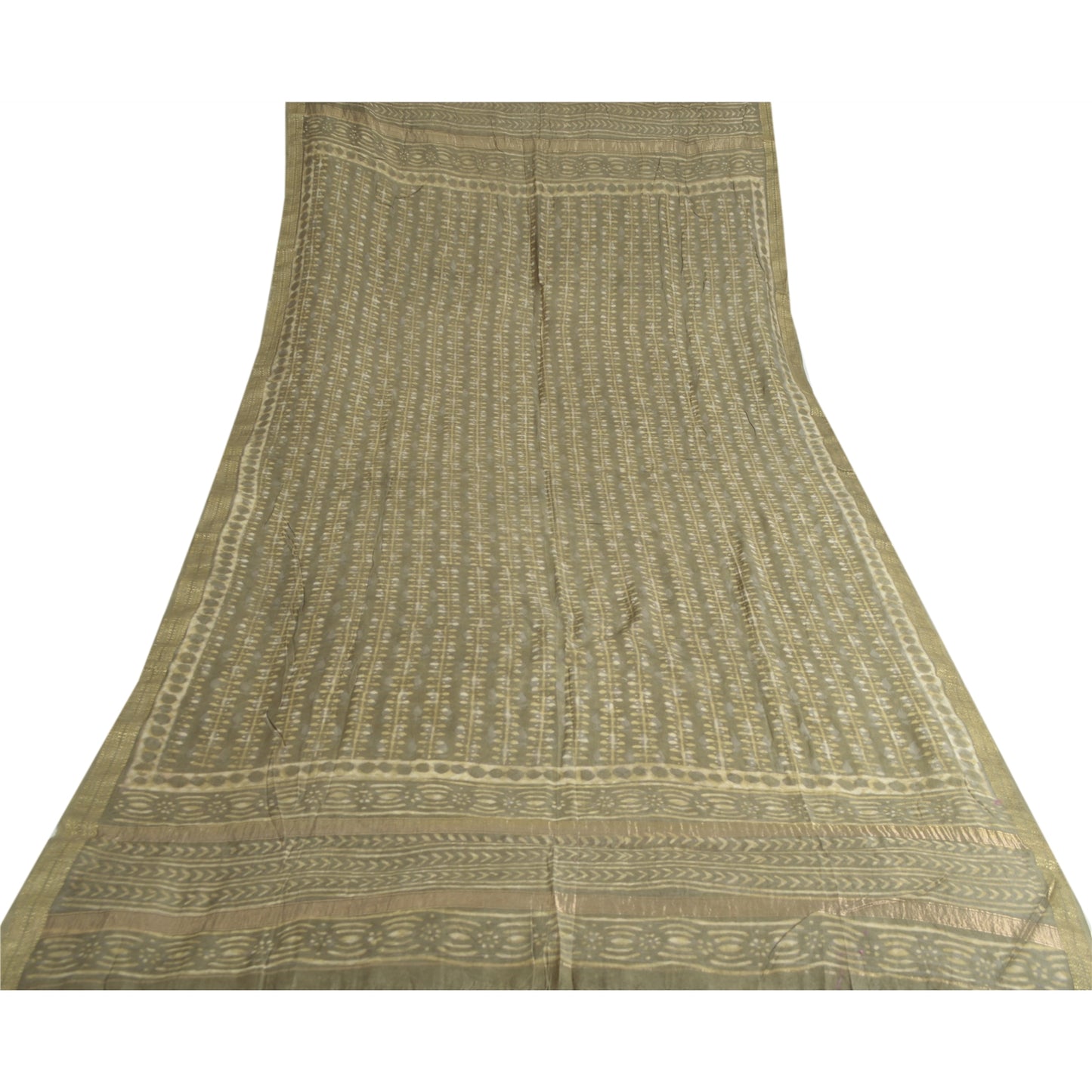 Sanskriti Vintage Long Dupatta/Stole Pure Cotton Hand Block Printed Bagru Veil