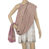 Sanskriti Vintage Pink Dupatta Long Stole Pure Crepe Printed Premium Wrap Hijab