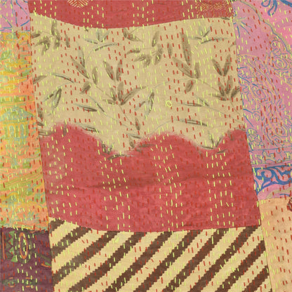 Sanskriti Vintage Long Dupatta/Stole Blend Silk Hand Embroidered Printed Scarf