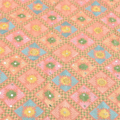 Санскритский винтажный длинный дупатта/палантин с ручной вышивкой Баг Пхулкари из художественного шелка