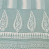 Sanskriti Vintage Long Dupatta/Stole Pure Cotton Blue/Ivory Hand Block Printed