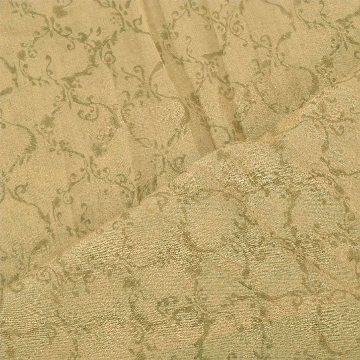 Санскрити Винтаж Длинный Дупатта/Палантин Персиковый Хлопок Шелковый Набивной Шарф Зари Вуаль