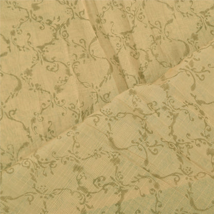 Санскрити Винтаж Длинный Дупатта/Палантин Персиковый Хлопок Шелковый Набивной Шарф Зари Вуаль