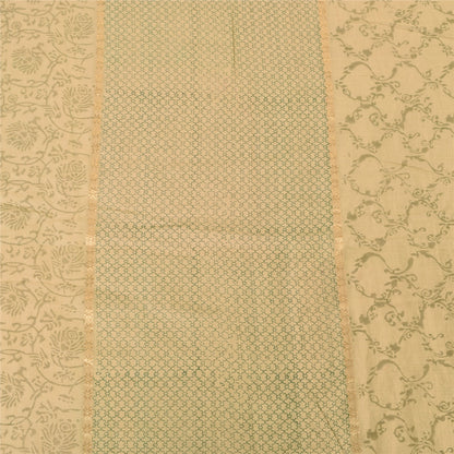 Санскрити Винтаж Длинный Дупатта/Палантин Персиковый Хлопок Шелковый Набивной Шарф Зари Вуаль