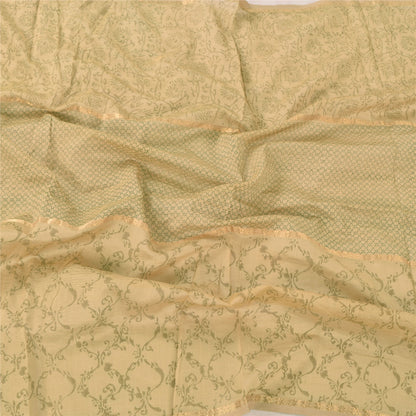 Санскрити Винтаж Длинный Дупатта/Палантин Персиковый Хлопок Шелковый Набивной Шарф Зари Вуаль