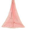 Sanskriti Vintage Long Dupatta/Stole Georgette Pink Hand Embroidered Scarf Veil