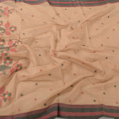 Sanskriti Vintage Yellow Dupatta Long Stole Pure Cotton Woven Premium Wrap Veil