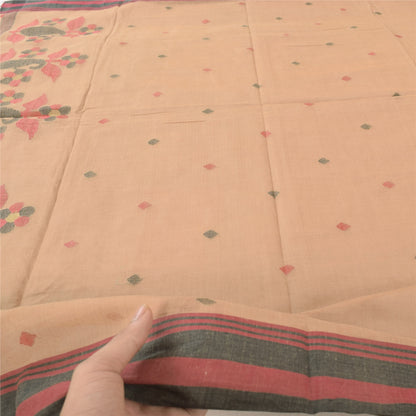 Sanskriti Vintage Yellow Dupatta Long Stole Pure Cotton Woven Premium Wrap Veil