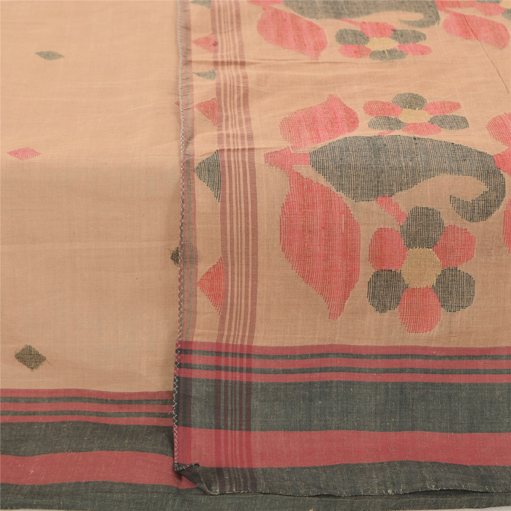 Sanskriti Vintage Gul Dupatta Lang Stola Ren Bomuld Vævet Premium Wrap Slør