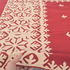 Sanskriti Vintage Red  Dupatta Long Stole Pure Cotton Applique Premium Scarves