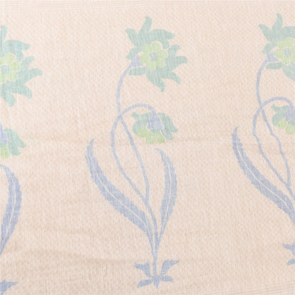 Sanskriti Vintage Ivory Dupatta Long Stole Cotton Silk Printed Premium Wrap Veil