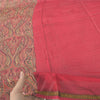 Sanskriti Vintage Long Dupatta/Stole Premium Pink Pure Cotton Printed Scarf Veil