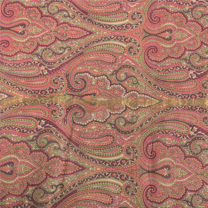 Sanskriti Vintage Long Dupatta/Stole Premium Pink Pure Cotton Printed Scarf Veil