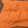 Sanskriti Vintage Long Dupatta/Stole Pure Cotton Saffron Printed Scarf Veil