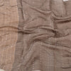 Sanskriti Vintage Long Dupatta/Stole Indian Pure Silk Brown Woven Scarf Veil