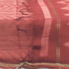 Sanskriti Vintage Long Dupatta/Stole Pure Cotton Dusty Red Printed Scarf Veil
