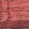 Sanskriti Vintage Long Dupatta/Stole Pure Cotton Dusty Red Printed Scarf Veil