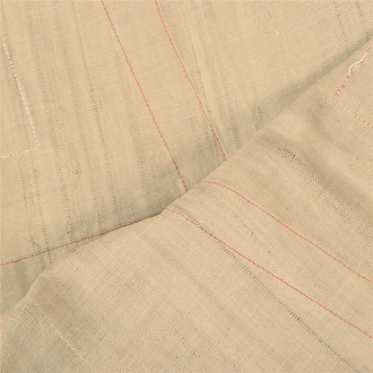 Sanskriti Vintage Beige Dupatta Long Stole Pure Cotton Patch Work Premium Hijab