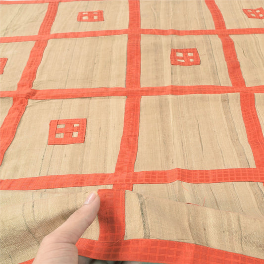 Санскрити Винтаж бежевый дупатта длинный палантин из чистого хлопка пэтчворк премиум хиджаб