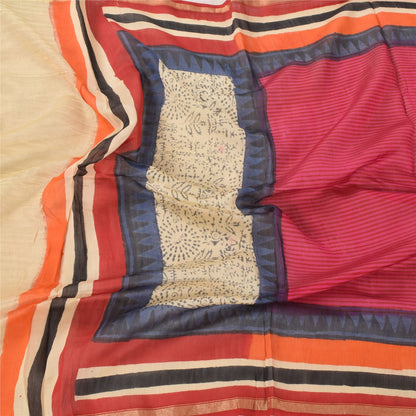 Sanskriti Vintage Indian Dupatta Long Stole Pure Cotton Printed Premium Scarves